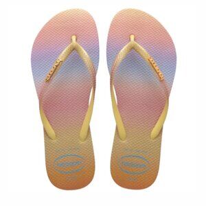 1. NWT Havaianas Women's Slim Gradient Sunset Flip Flops Size 6
